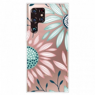 Capa De Celular Para Samsung Galaxy S22 Ultra 5G Uma Flor Transparente