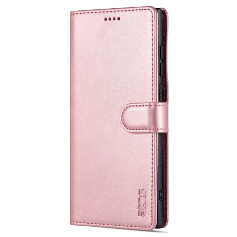 Capa De Couro Para Samsung Galaxy S22 Ultra 5G Azns