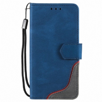 Capa Em Pele Para Samsung Galaxy S22 Ultra 5G Onda Sensível À Pele