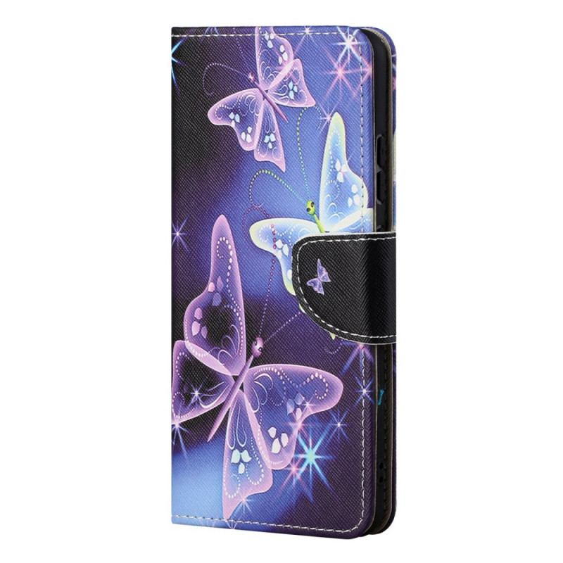 Capa Flip Para Samsung Galaxy S22 Ultra 5G Borboletas Soberanas