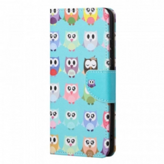 Capa Flip Para Samsung Galaxy S22 Ultra 5G Corujas