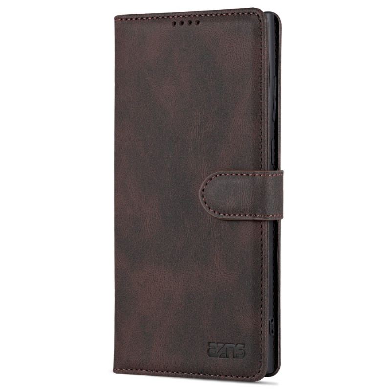 Capa Flip Para Samsung Galaxy S22 Ultra 5G Costura Azns