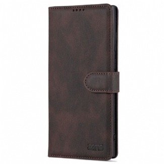 Capa Flip Para Samsung Galaxy S22 Ultra 5G Costura Azns