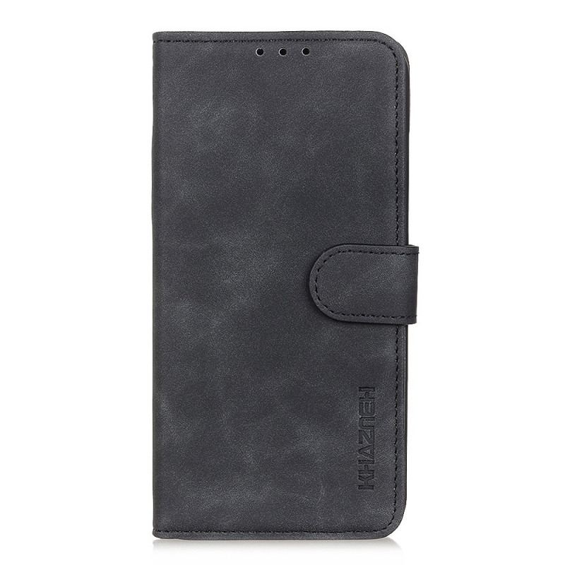 Capa Flip Para Samsung Galaxy S22 Ultra 5G Efeito Couro Vintage Khazneh