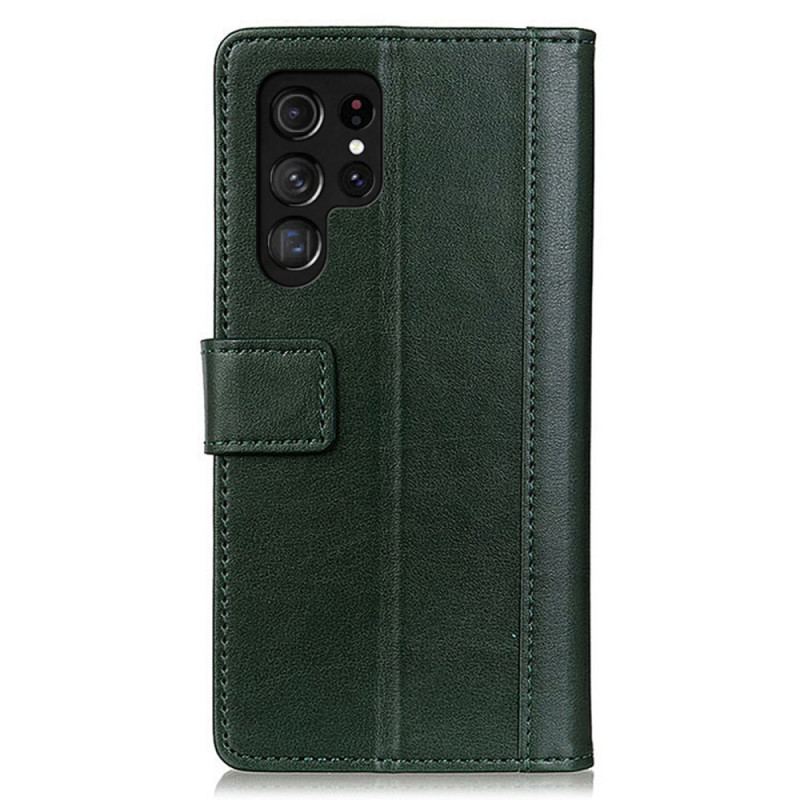 Capa Flip Para Samsung Galaxy S22 Ultra 5G Estilo Couro Elegância