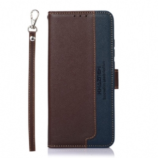 Capa Flip Para Samsung Galaxy S22 Ultra 5G Estilo Lichia Rfid Khazneh