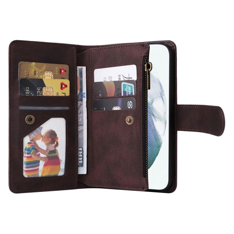 Capa Flip Para Samsung Galaxy S22 Ultra 5G Multifuncional Com Bolsa