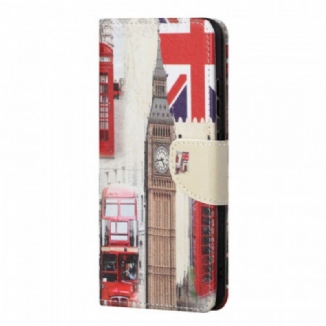 Capa Flip Para Samsung Galaxy S22 Ultra 5G Vida Em Londres