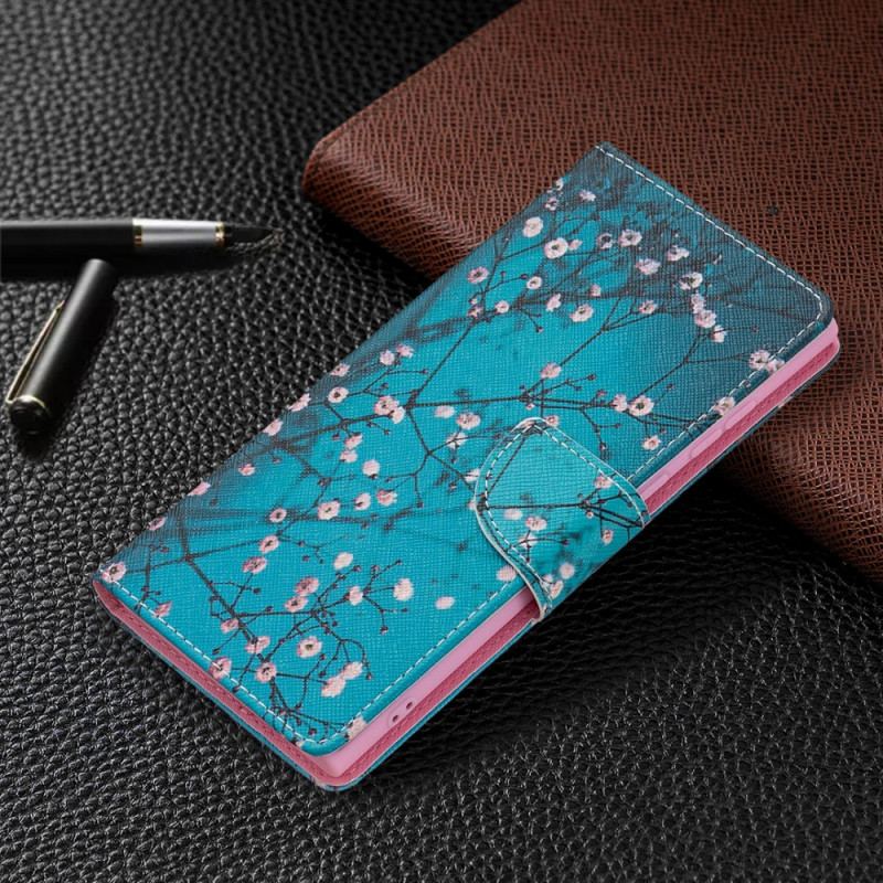 Capa Folio Para Samsung Galaxy S22 Ultra 5G Árvore Florida