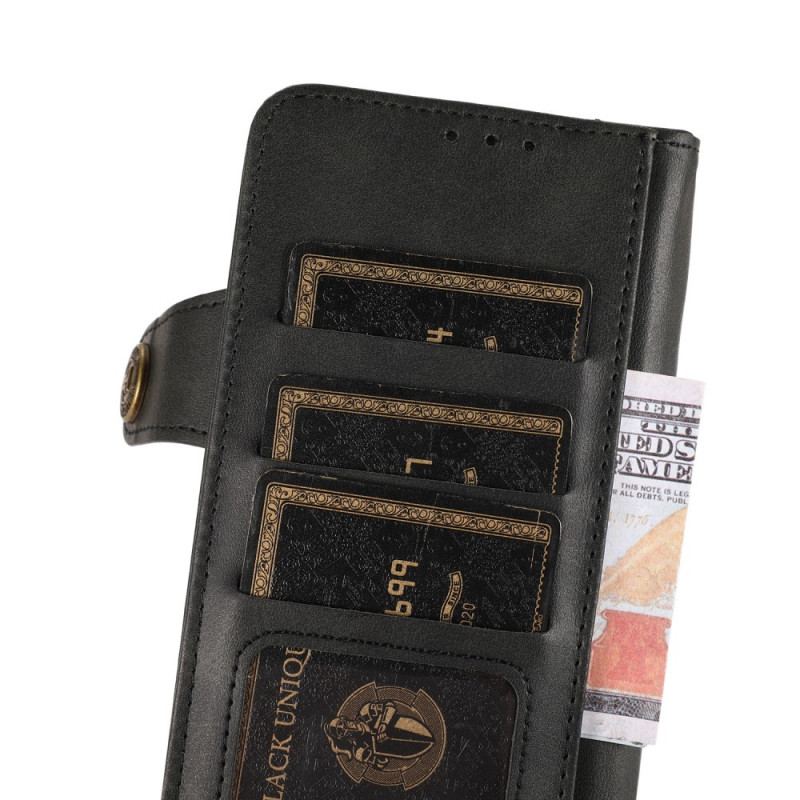 Capa Folio Para Samsung Galaxy S22 Ultra 5G Botão Magnético Khazneh