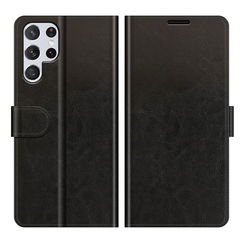 Capa Folio Para Samsung Galaxy S22 Ultra 5G Efeito Couro Designer