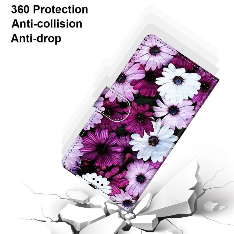 Capa Folio Para Samsung Galaxy S22 Ultra 5G Maravilha Floral