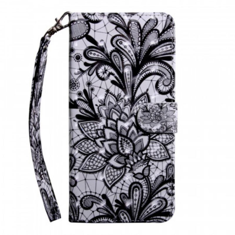 Capa Folio Para Samsung Galaxy S22 Ultra 5G Renda Chique