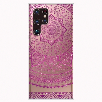 Capa Para Samsung Galaxy S22 Ultra 5G Desenho De Mandala