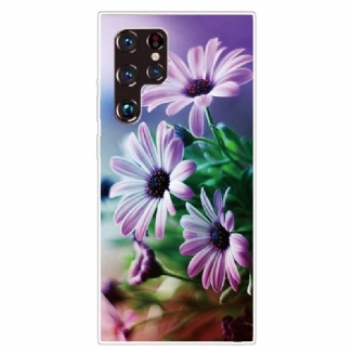 Capa Para Samsung Galaxy S22 Ultra 5G Flores Realistas