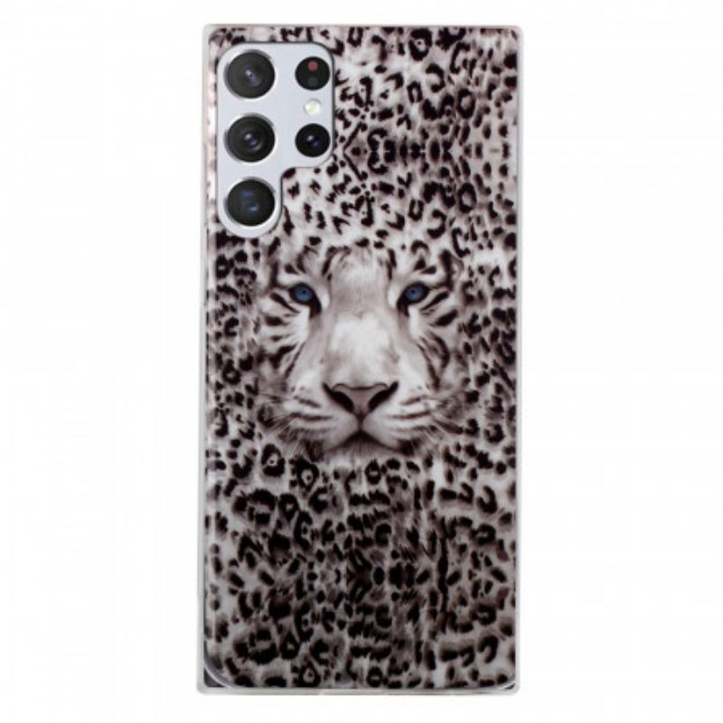 Capa Para Samsung Galaxy S22 Ultra 5G Leopardo Fluorescente