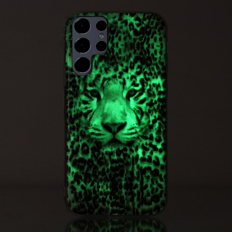 Capa Para Samsung Galaxy S22 Ultra 5G Leopardo Fluorescente