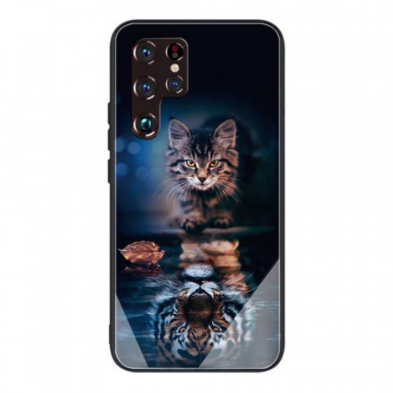 Capa Para Samsung Galaxy S22 Ultra 5G Meu Vidro Temperado Tigre