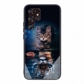 Capa Para Samsung Galaxy S22 Ultra 5G Meu Vidro Temperado Tigre