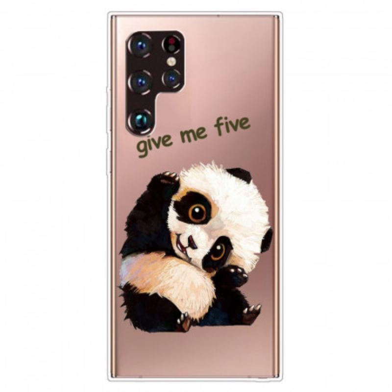 Capa Para Samsung Galaxy S22 Ultra 5G Panda Me Dê Cinco