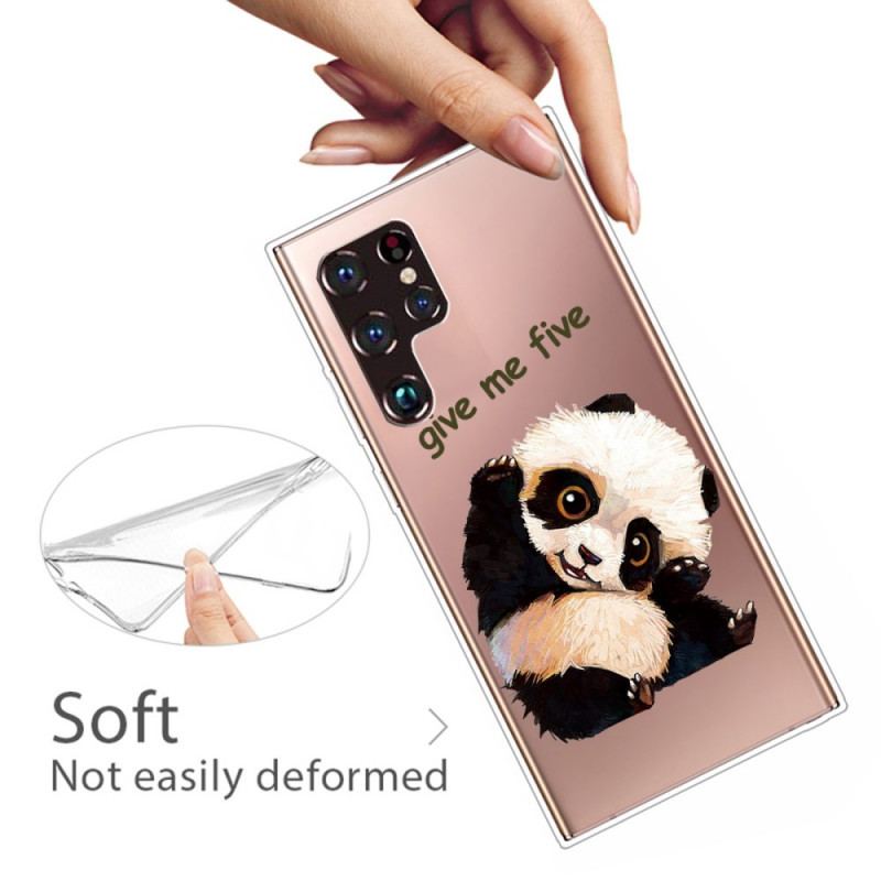 Capa Para Samsung Galaxy S22 Ultra 5G Panda Me Dê Cinco