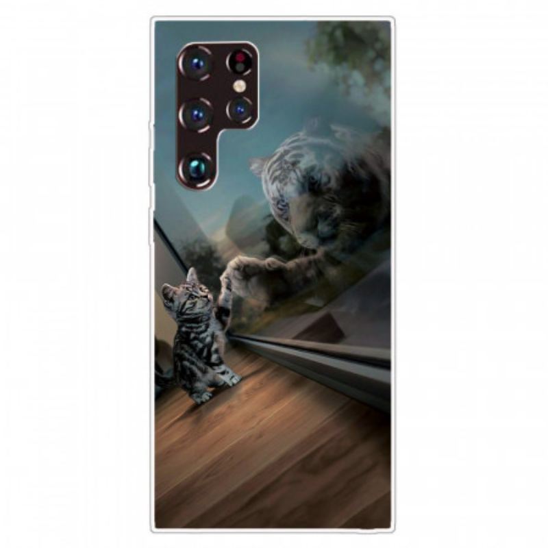 Capa Para Samsung Galaxy S22 Ultra 5G Sonho De Gatinho