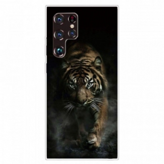 Capa Para Samsung Galaxy S22 Ultra 5G Tigre Flexível