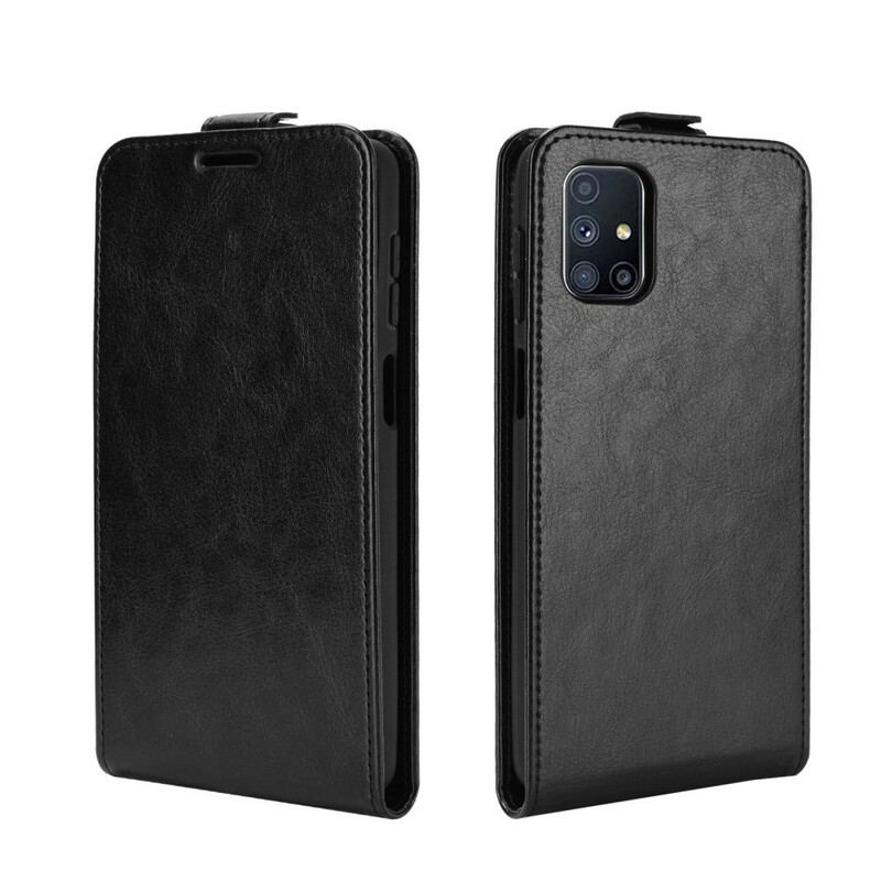 Capa Folio Para Samsung Galaxy M51 Flip Aba Vertical Efeito Couro