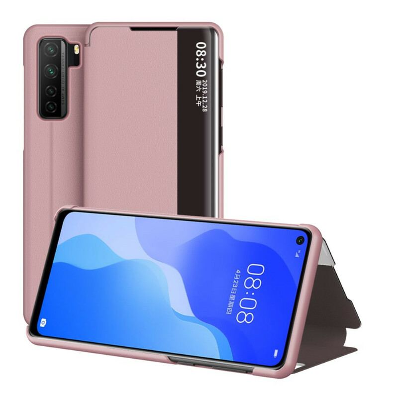 Capa De Celular Para Huawei P40 Lite 5G Couro Sintético Texturizado