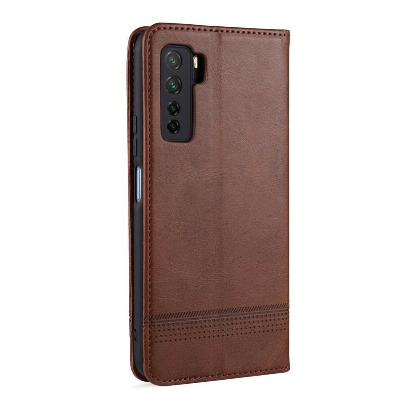 Capa De Celular Para Huawei P40 Lite 5G Flip Estilo De Couro Azns