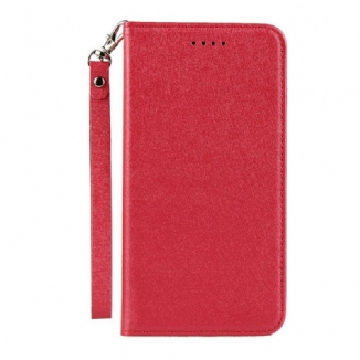 Capa De Celular Para Huawei P40 Lite 5G Flip Estilo De Couro Macio Com Alça