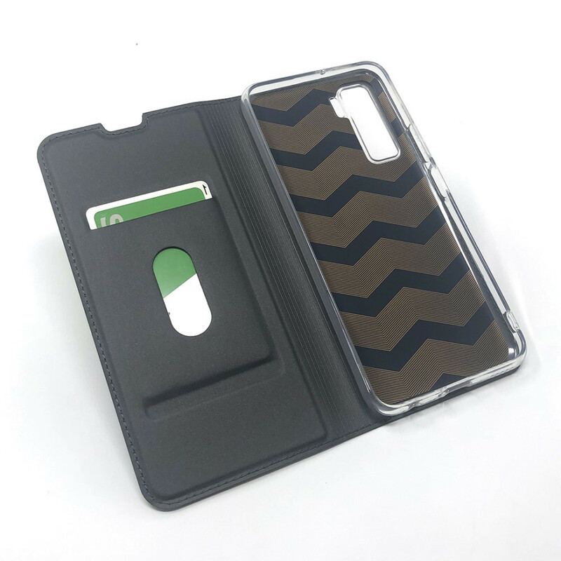 Capa De Celular Para Huawei P40 Lite 5G Flip Fecho Magnético