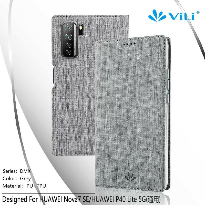 Capa De Celular Para Huawei P40 Lite 5G Flip Vili Dmx Texturizado