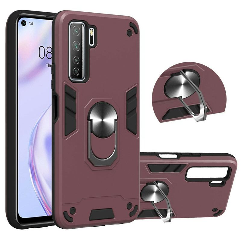 Capa De Celular Para Huawei P40 Lite 5G Porta-anel Destacável