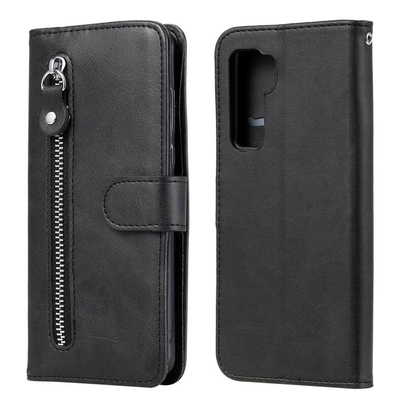 Capa De Couro Para Huawei P40 Lite 5G Porta-moedas Vintage