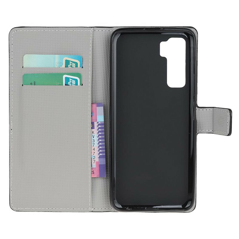 Capa Flip Para Huawei P40 Lite 5G Eu Amo Paris