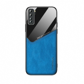 Capa Para Huawei P40 Lite 5G Efeito Couro Magnético