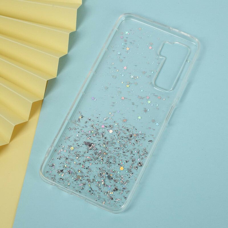 Capa Para Huawei P40 Lite 5G Glitter Em Pó