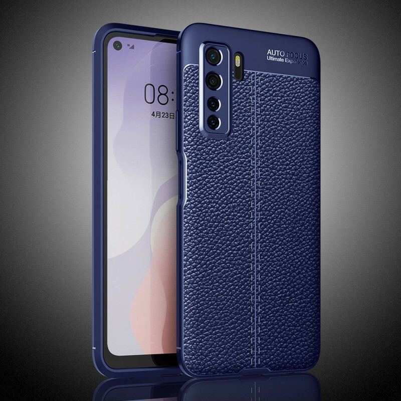 Capa Para Huawei P40 Lite 5G Lichia Textura De Couro