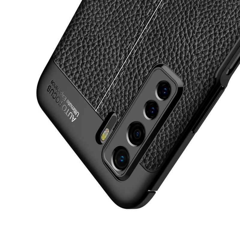 Capa Para Huawei P40 Lite 5G Lichia Textura De Couro