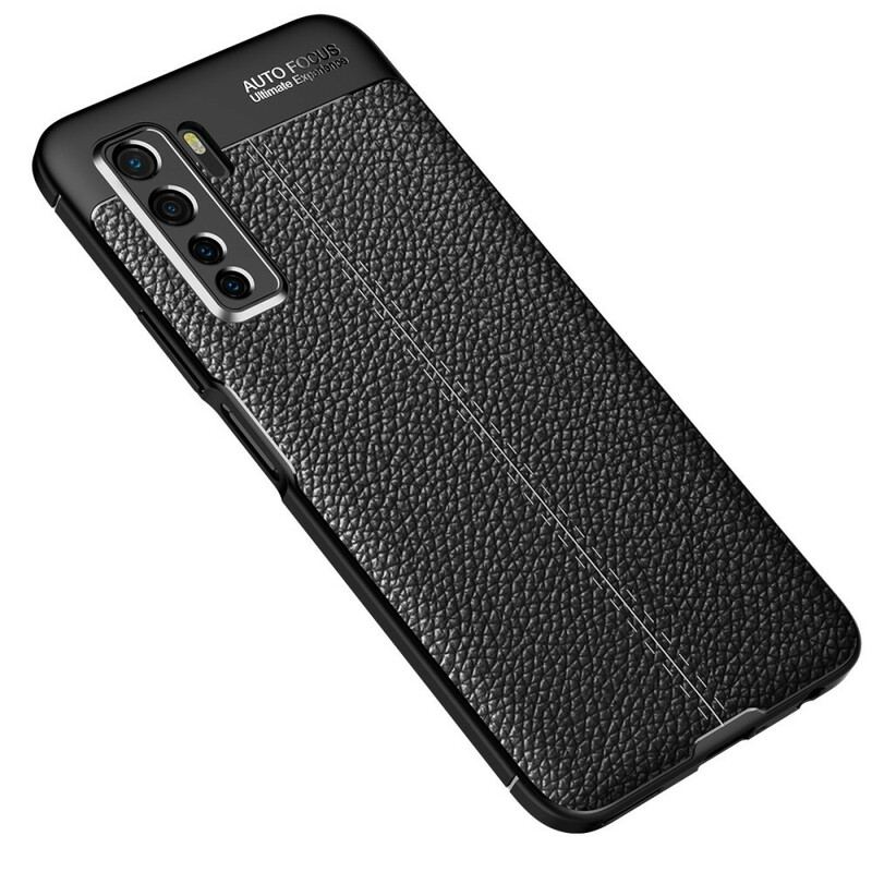 Capa Para Huawei P40 Lite 5G Lichia Textura De Couro