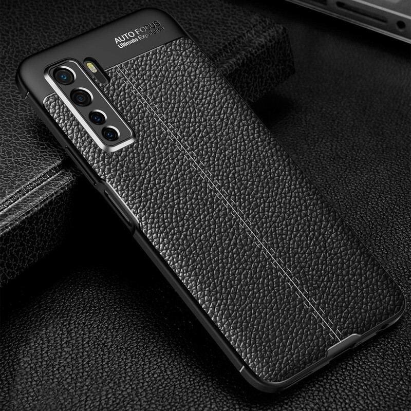 Capa Para Huawei P40 Lite 5G Lichia Textura De Couro