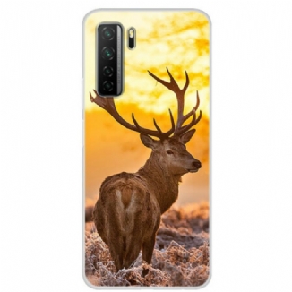 Capa Para Huawei P40 Lite 5G Veado E Paisagem