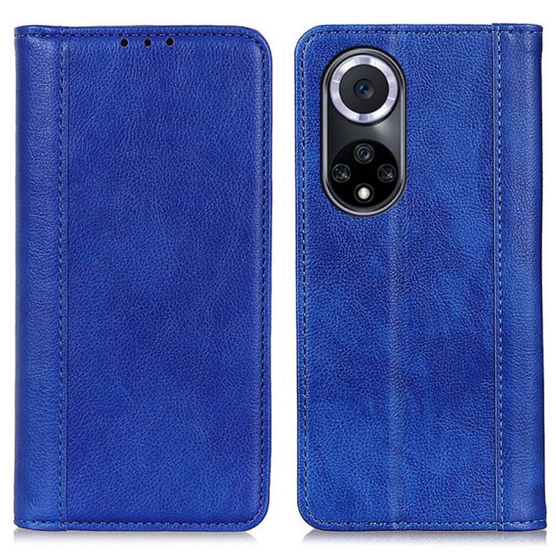 Capa De Celular Para Huawei Nova 9 Flip Couro Litchi Elegance Dividido