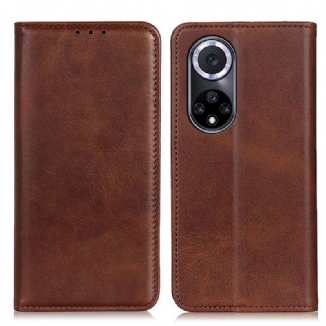 Capa De Celular Para Huawei Nova 9 Flip Couro Rachado Elegância