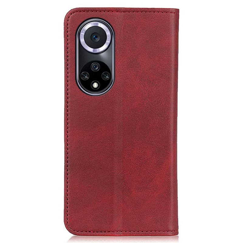 Capa De Celular Para Huawei Nova 9 Flip Couro Rachado Elegância