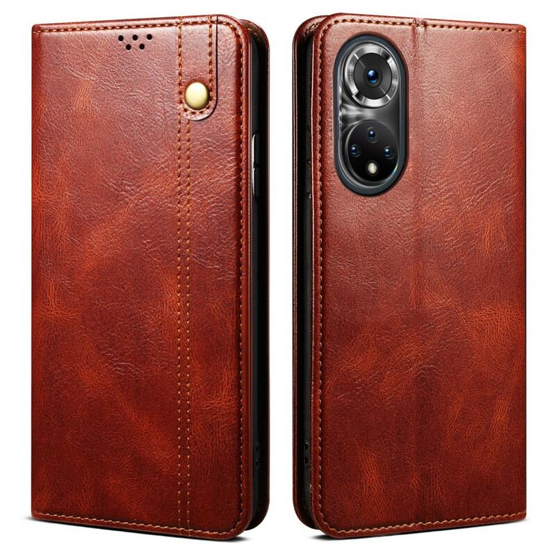 Capa De Celular Para Huawei Nova 9 Flip Couro Sintético Encerado