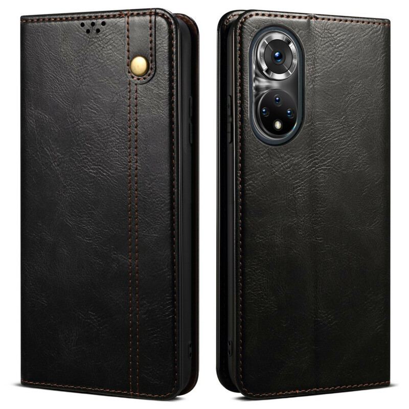 Capa De Celular Para Huawei Nova 9 Flip Couro Sintético Encerado