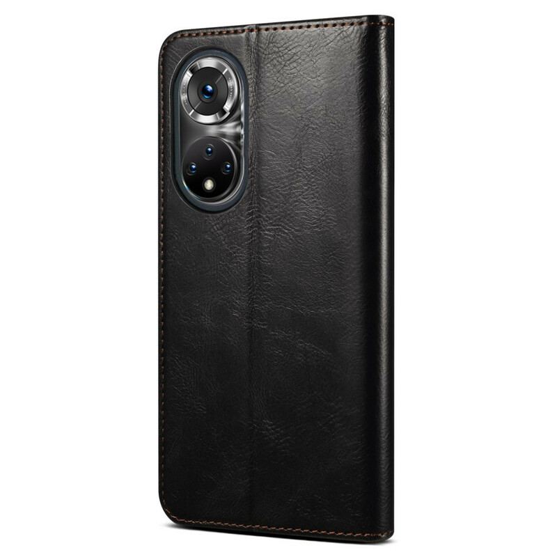 Capa De Celular Para Huawei Nova 9 Flip Couro Sintético Encerado