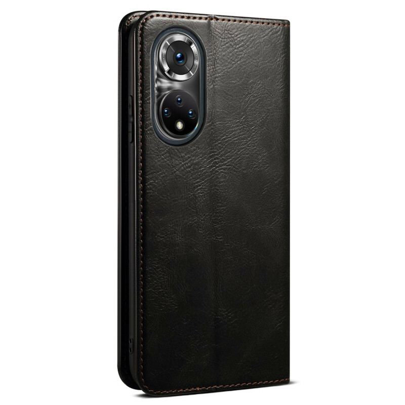 Capa De Celular Para Huawei Nova 9 Flip Couro Sintético Encerado